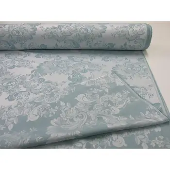 

SATIN FABRIC BROCADE, Ref. MANISES GREEN INDIGO footage 2,45 MTS. x width 2,80 m.