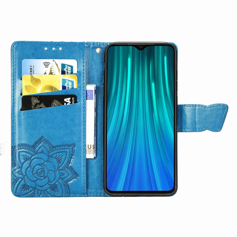 Кожаный чехол для Xiaomi Redmi Note 8, чехол, Fundas для Redmi Note8 Pro, чехол, силиконовый чехол, Бабочка, флип, кошелек, сумка для телефона