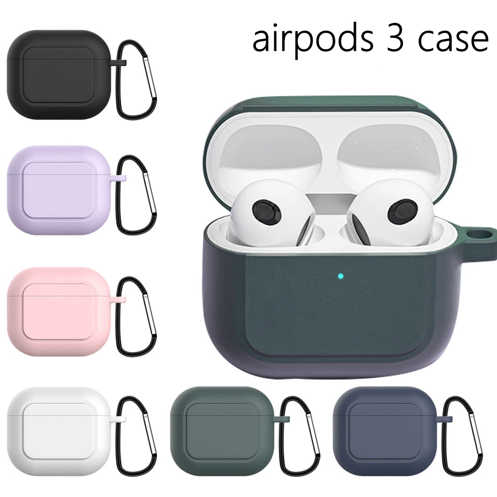 Силиконовый чехол для apple Airpods 3 защитный наклейка Bluetooth чехлы Air pod аксессуары