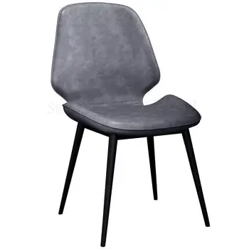 

Nordic light luxury dining chair modern minimalist backrest leisure stool home creative restaurant computer office leather chair