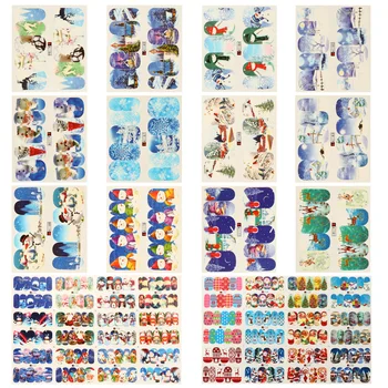 

11 Sheets Snowman Christmas Snowflakes Nail Sticker Manicure Decals Nail Art Decal Manicure Decorations for Woman Female Lady