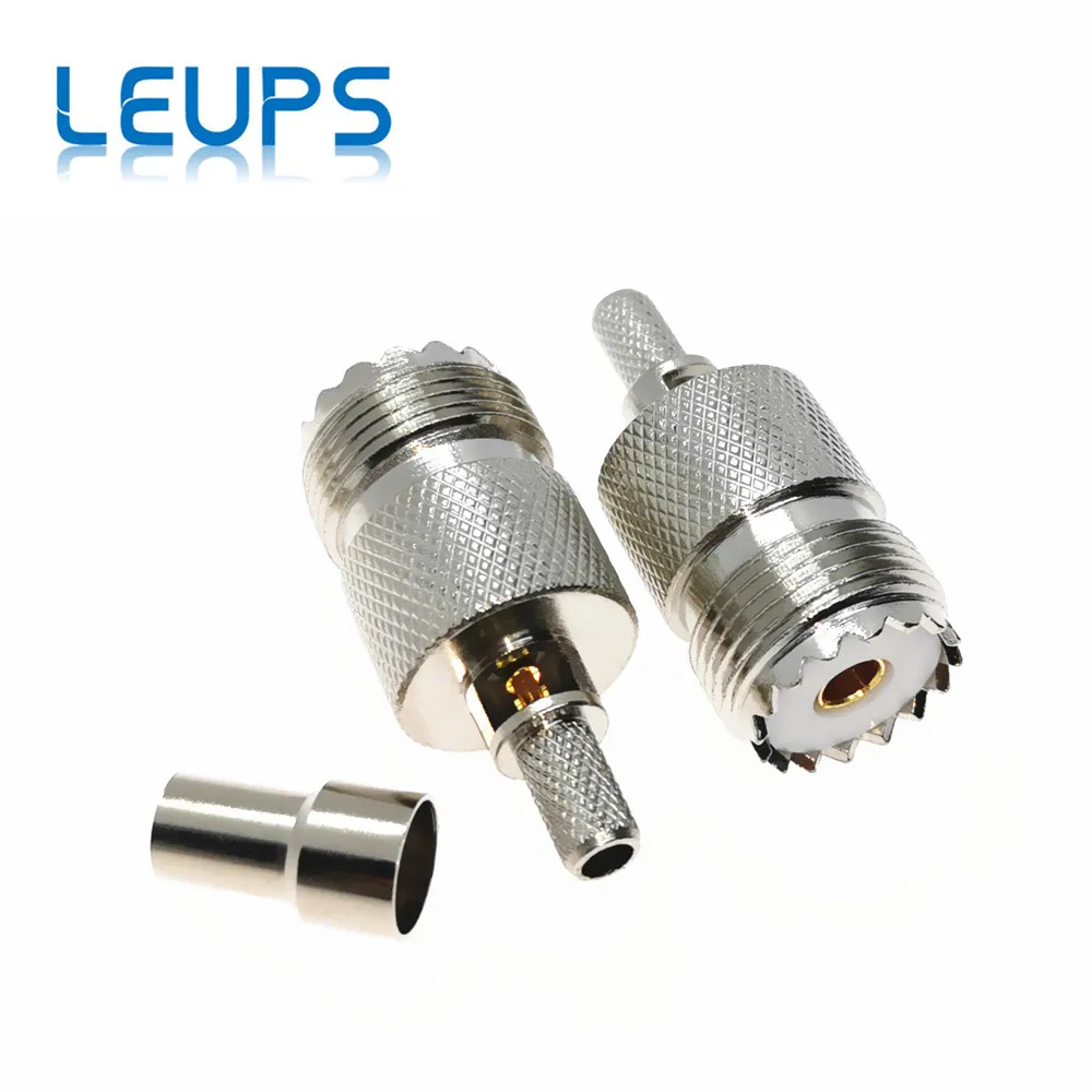 2 шт. UHF Female SO239 SO 239 обжимной оконный соединитель RG58 RG142 LMR195 RG223 50 3 Кабели