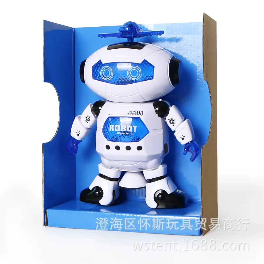 Children Wind Dancer Who Robot Dancing Singing 360-Degree Rotating Colorful Light Supermarket Stall Hot Selling