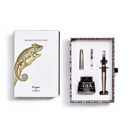 F nib Pilot 88 г ручка животное простой узор послеобеденный чай серии чернил Подарочная коробка FP-MR2/MR1 набор металлический перьевая ручка высокого класса бизнес-подарок - Цвет: F nib