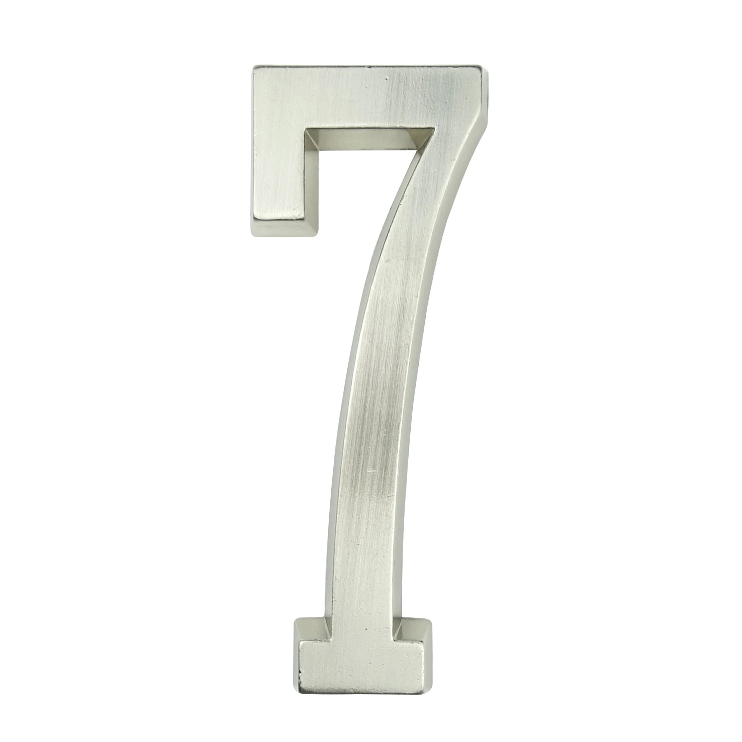 

10cm Self-Adhesive House Number Door Home Address Mailbox Numbers for House Number Digital Door Outdoor Sticker Sign #7 Silver