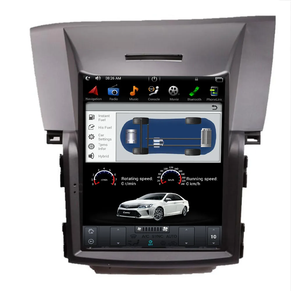 Sale 10.4 inch Vertical Screen Tesla Style Android 9.0 7.1 Car DVD GPS Navigation Player for honda CRV C-R-V 2012 2013 2014 2015 2016 3