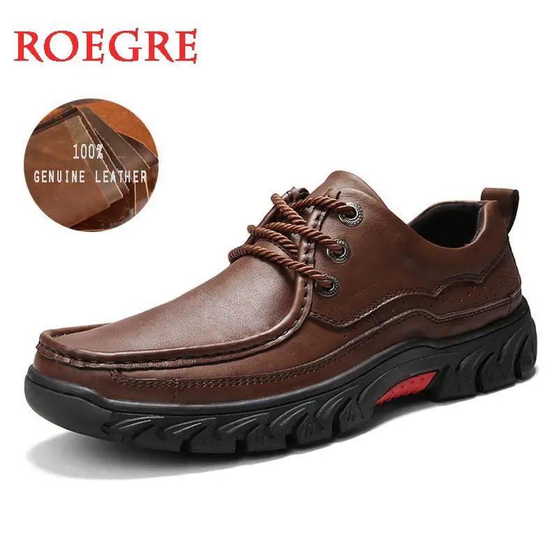 Genuine Leather Man Casual Shoes Big Size 38-48 Loafer Design Driving Men Lace-up Flat Footwear Slip On Mens Moccasin Shoes