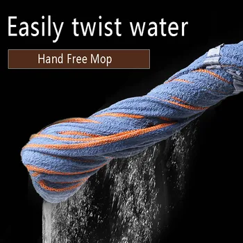 

Magic Self Wringing Mop Flat Floor Lazy Dust Mop 360 Degree Spin Dry and Wet Cleaning Hand Wash Free Household Floor Cleaner