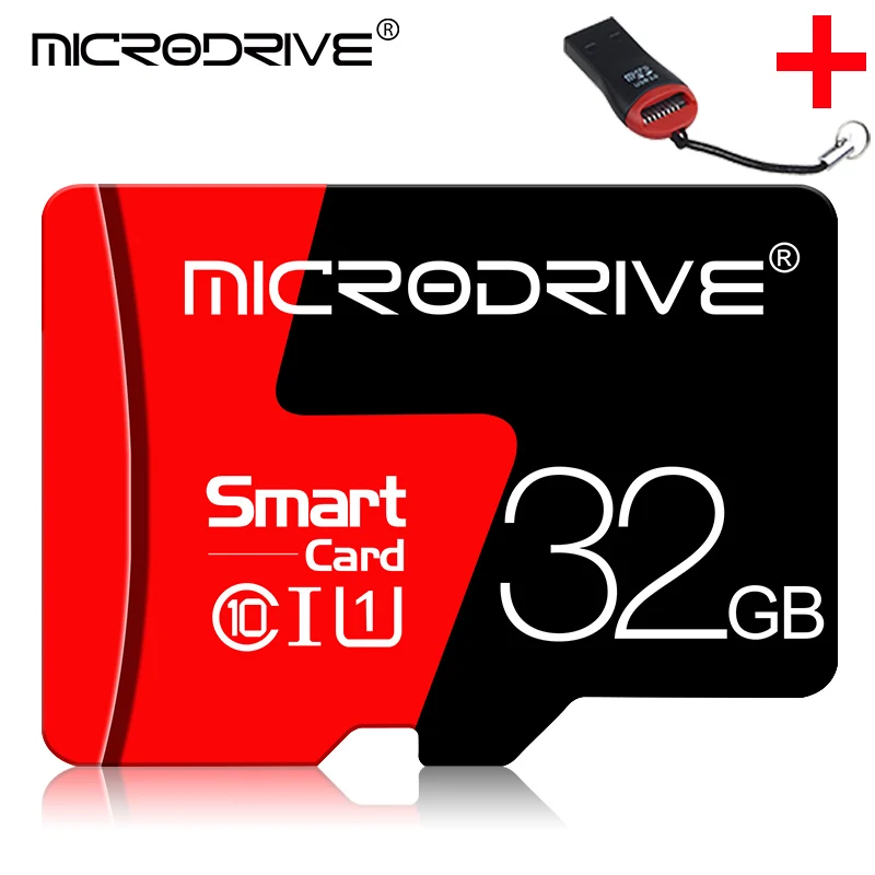32G and Card Reader Карта памяти класса 10 8 ГБ 16 ГБ 32 ГБ micro sd карта 64 Гб 128 ГБ tarjeta microsd 32 Гб mini TF карта 4 Гб флэш-накопитель с бесплатным адаптером - Емкость: 32G and Card Reader