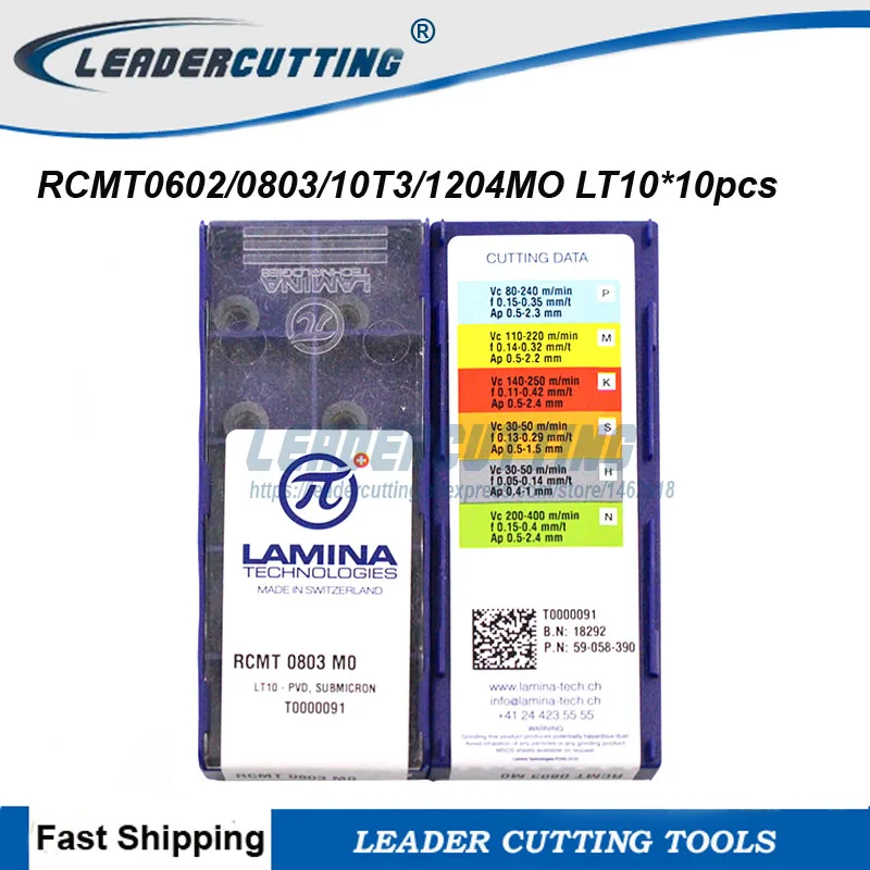 RCMT0602MO RCMT0803MO RCMT10T3MO RCMT1204MO LT10* 10 шт. пластинки карбидная токарная вставка, для поворотного, режущего наконечник для токарный инструмент