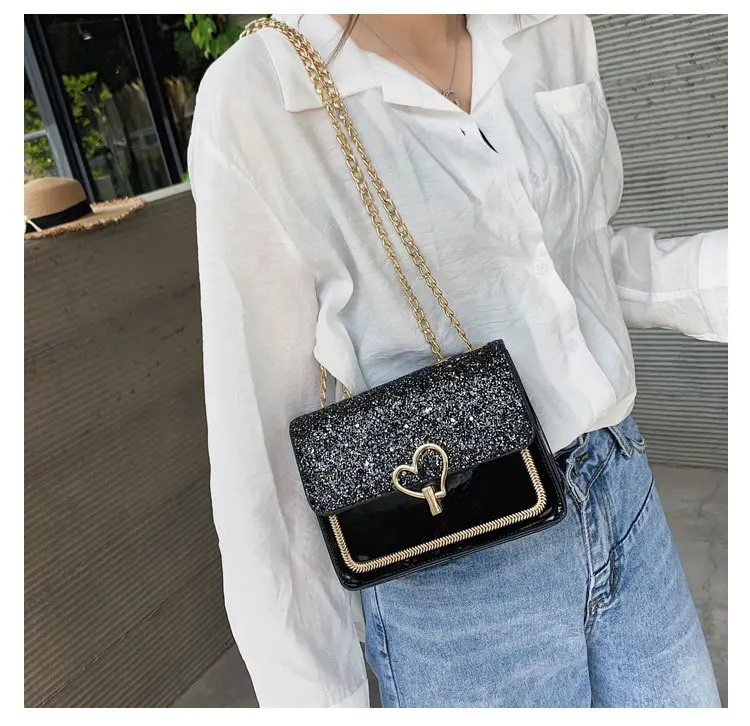 

2019 Summer New Style Korean-style Mini Bag Versitile Fashion INS Network hong yang Gas Sequin Shoulder Chain WOMEN'S Bag