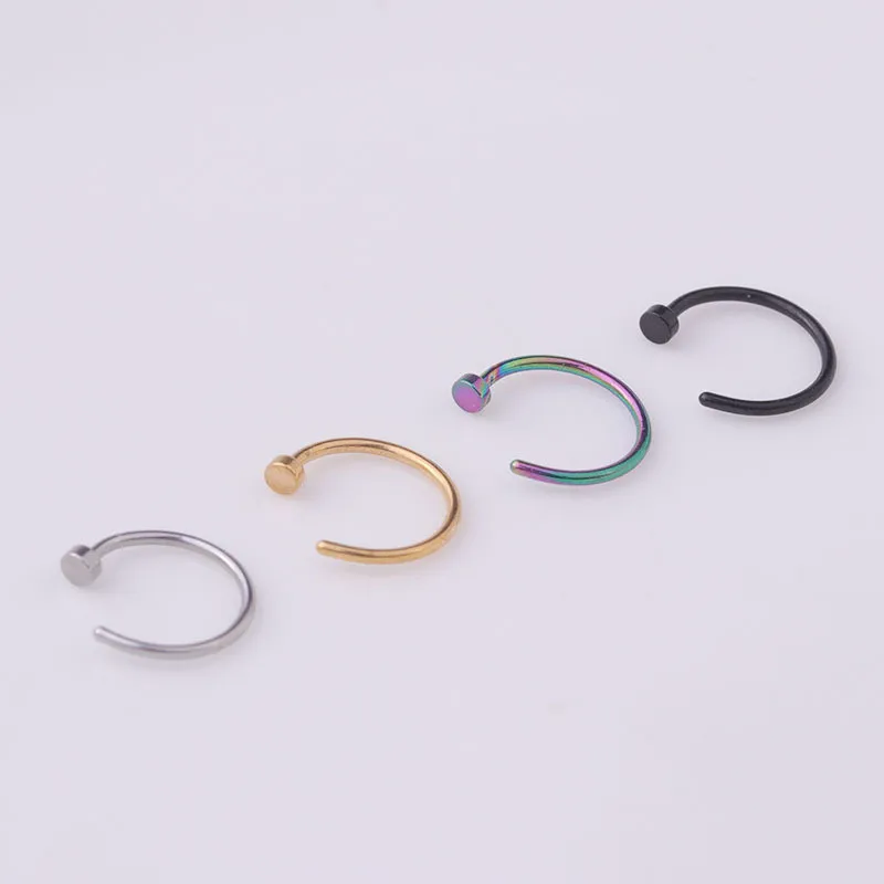 1pc/lot 6/8/10mm Punk Stainless Steel Fake Nose Ring C Clip Lip Ring Earring Helix Rook Tragus Faux Septum Body Piercing Jewelry nose rings piercing jewelry body piercing earrings ear piercing jewelry metal jewelry body piercing jewelry body jewelry