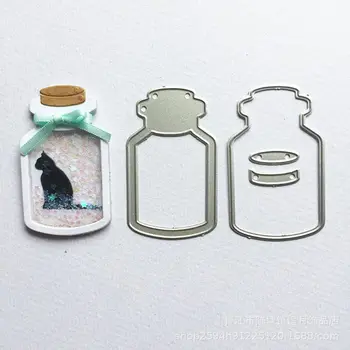

Foxes Bottle Cat Star Pendant Keychain Metal Steel Embossing Cutting Dies Leather Art Craft Dies Jewelry Making Tools