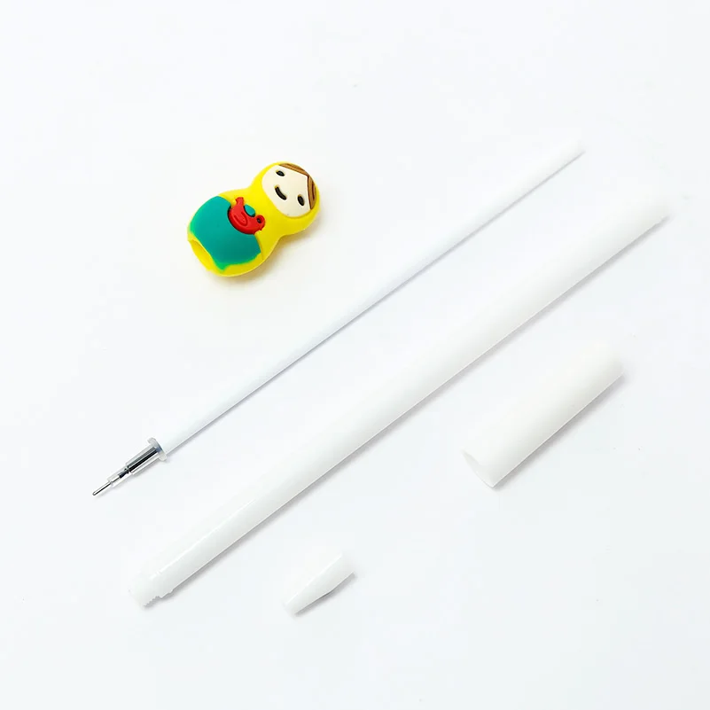 12pcs Korean Anime Gel Blue Ink Pen Cute Kawaii Fun School Office Supply Accessory Bts Kawai Stationary Material Thing Bts 0.38