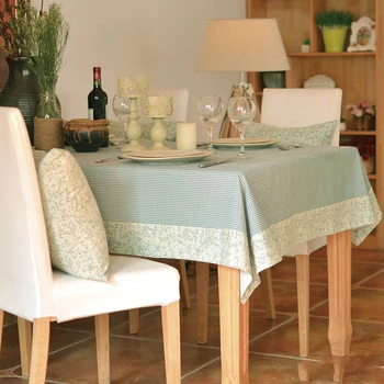 

FSISLOVER Waterproof Decorative Table Cloth ins Lace Tablecloth Rectangular Dining Green Polyester Table Cover Tafelkleed