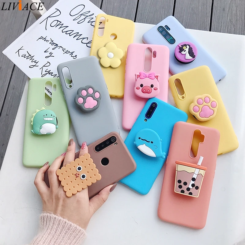3D Silicone Cartoon Phone Holder Stand Cover