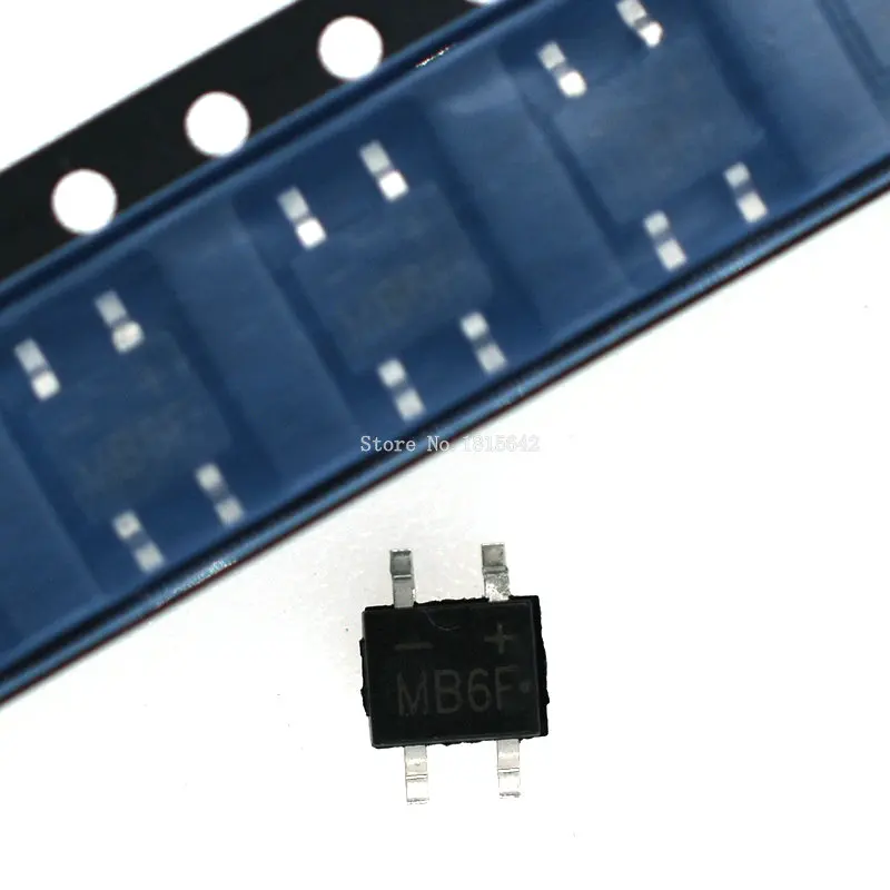 50 шт./лот MB6F 600V 0.5A SOP-4 SMD Выпрямительный диодный мост mb6f | Электронные компоненты и