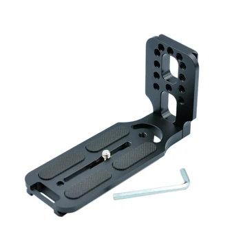 

L130A Universal Vertical Quick Release L Plate Holder Grip Base for Canon Nikon Sony Fuji Olympus Camera Zhiyun Feiyu (Black)