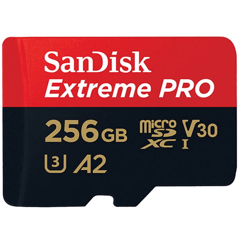 Карта памяти SanDisk Extreme Pro Micro SD Card 64 Гб 128 ГБ 256 ГБ microSDXC U3 V30 A2 слот для карт памяти до 170 МБ/с. для Камера Drone - Емкость: 256GB Extreme PRO A2