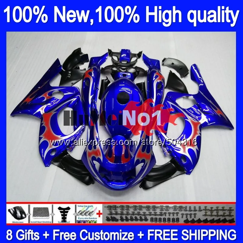 YZF 600R для YAMAHA Thundercat YZF-600R синий и пламя 39MC. 22 YZF600R 2002 2003 2004 2005 2006 2007 96 02 03 04 05 06 07 обтекатель - Цвет: No. 1