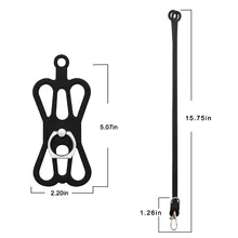 Universal Lanyard Neck Strap For Cell Phone Ring Nekband Finger Ring Holder Silicone Mobile Phone Finger Ring Lanyard For Keys