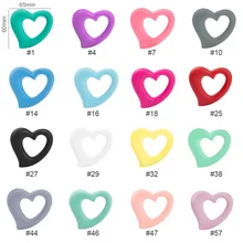 1 pçs amor coração grau alimentício silicone mordedores brinquedo para bebê mastigar diy colar pulseira presente de enfermagem