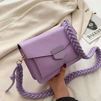 

Niche fashion simple wild texture messenger bag women 2020 new casual foreign style twist shoulder bag shoulder bag