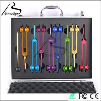 

Color chakra tuning fork 8 sets Submarine 194.18hz/136.1hz/210.42 Hz/126.22hz/141.27hz/221.23hz/272.20hz/172.06hz