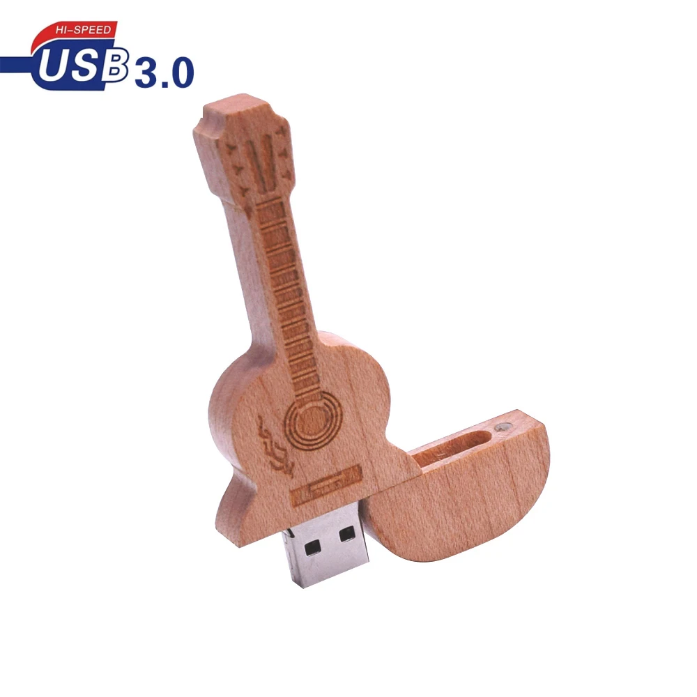 high speed custom logo usb 3.0 maple Wood Guitar style pendrive 4gb 8gb 16gb 32gb Bamboo USB Flash Drive 64gb pen drive gifts | Компьютеры