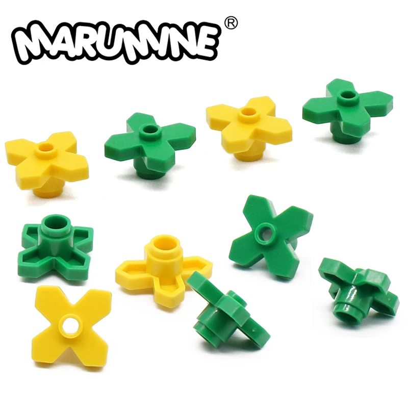 Детали MARUMINE MOC для садового парка детали 2x2 листья угловые растения цветок 150 шт.