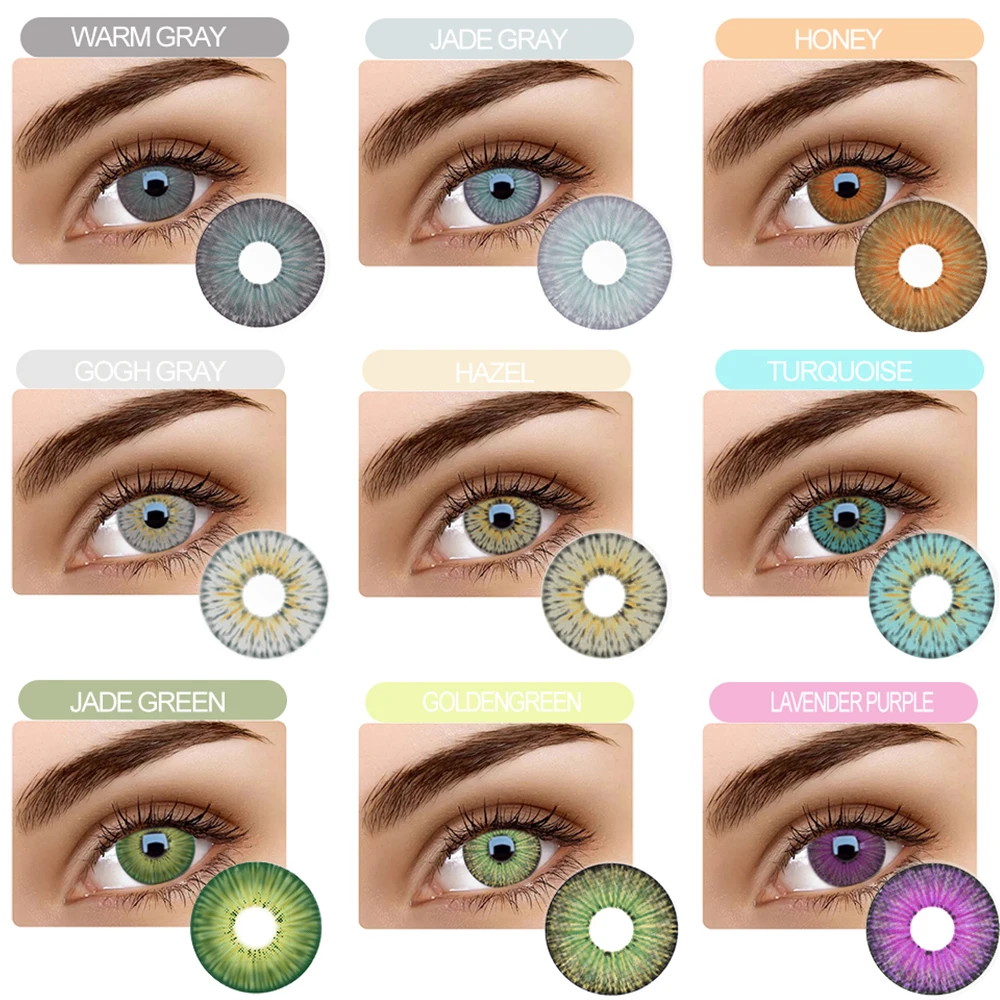 

2021 New Arrival 5Tones Color Contact Lenses For Eyes NEWYORKPRO Series Hotsale Contact Lense 100% Cover Deep Eyes Fast Shipping