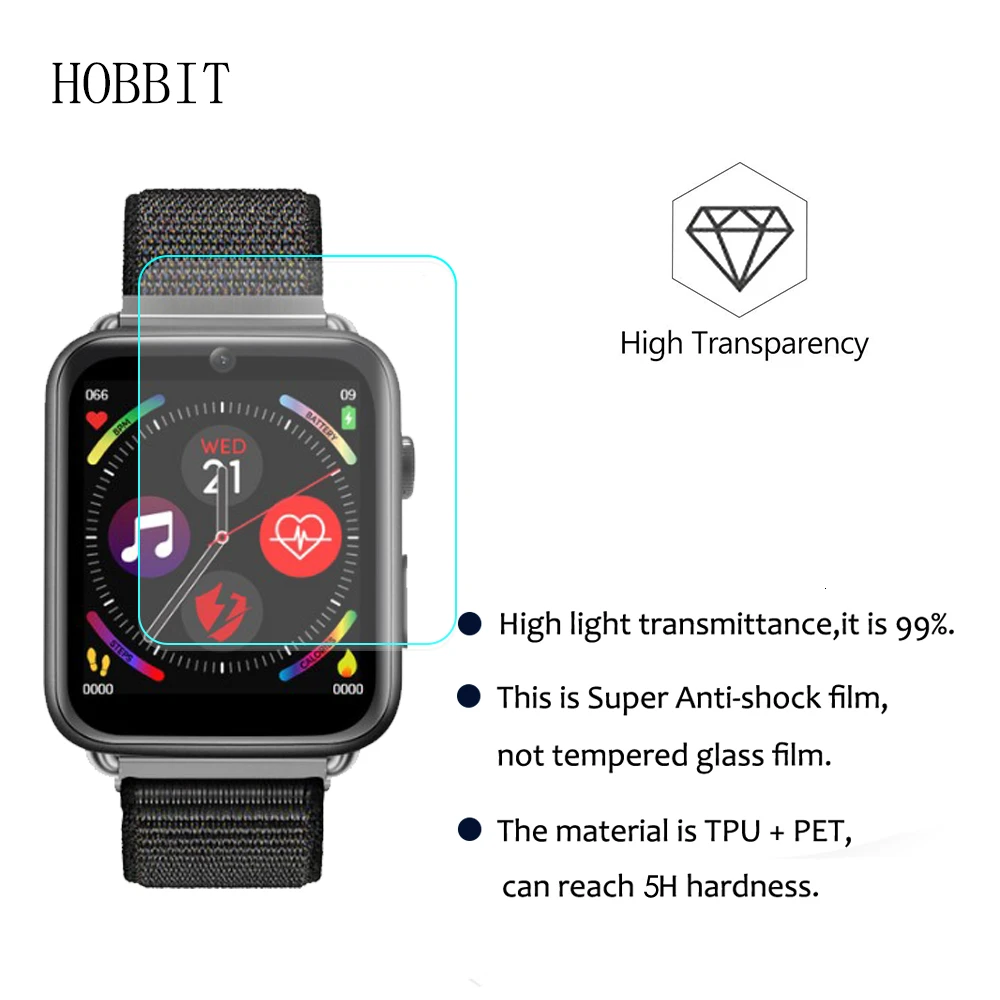 3 упаковка пленка tpu(термополиуретановая пленка) для LEMFO LEM10 1,88 дюймовый защитный экран против царапин анти-пузыри gps 4G Смарт-часы, пленка для lemfo LEM 10