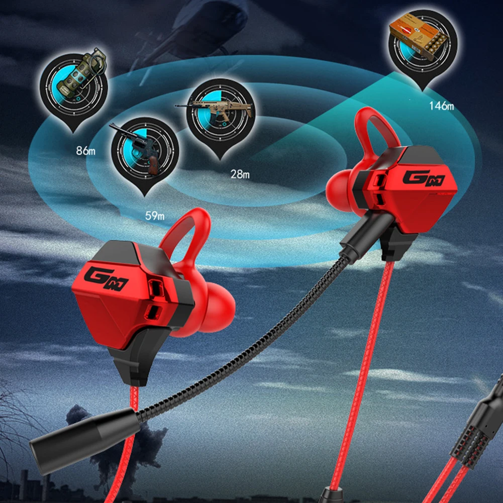 3.5mm Universal 3.5mm Wired In-Ear Music Earphone Noise Reduction Gaming Earpiece With Mic