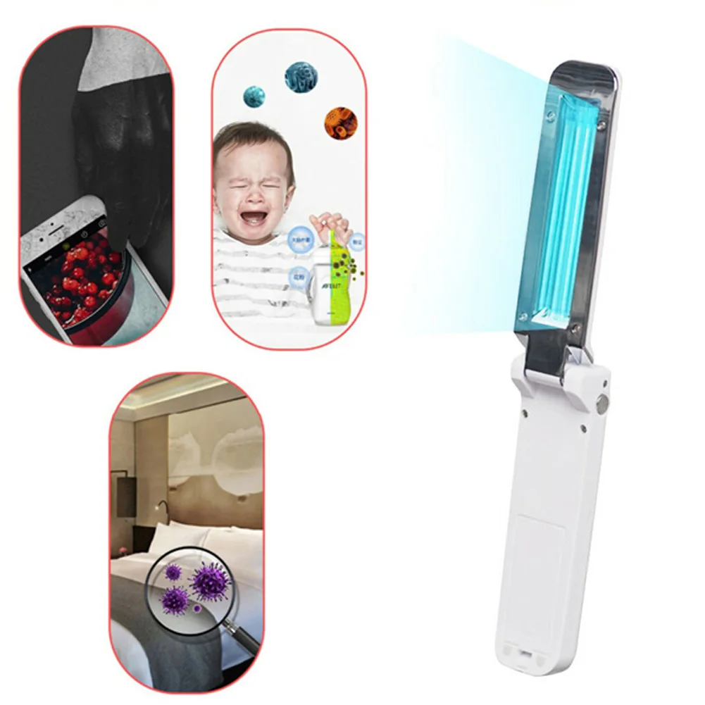 

UV Light Mini Travel Wand USB Lamp Handheld Folding Pet Hotel Household Car Aquariums UV Sterilizers