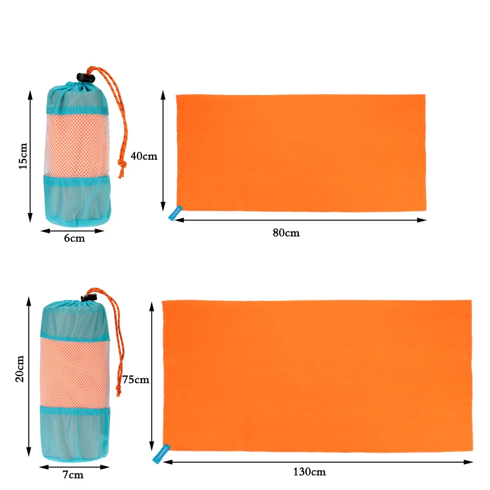 Orange 75cm TOMSHOO полотенце для путешествий, плавания, кемпинга, компактное быстросохнущее полотенце из микрофибры, Пляжное банное спортивное полотенце 75*130 см/40*80 см - Цвет: Orange 75cm