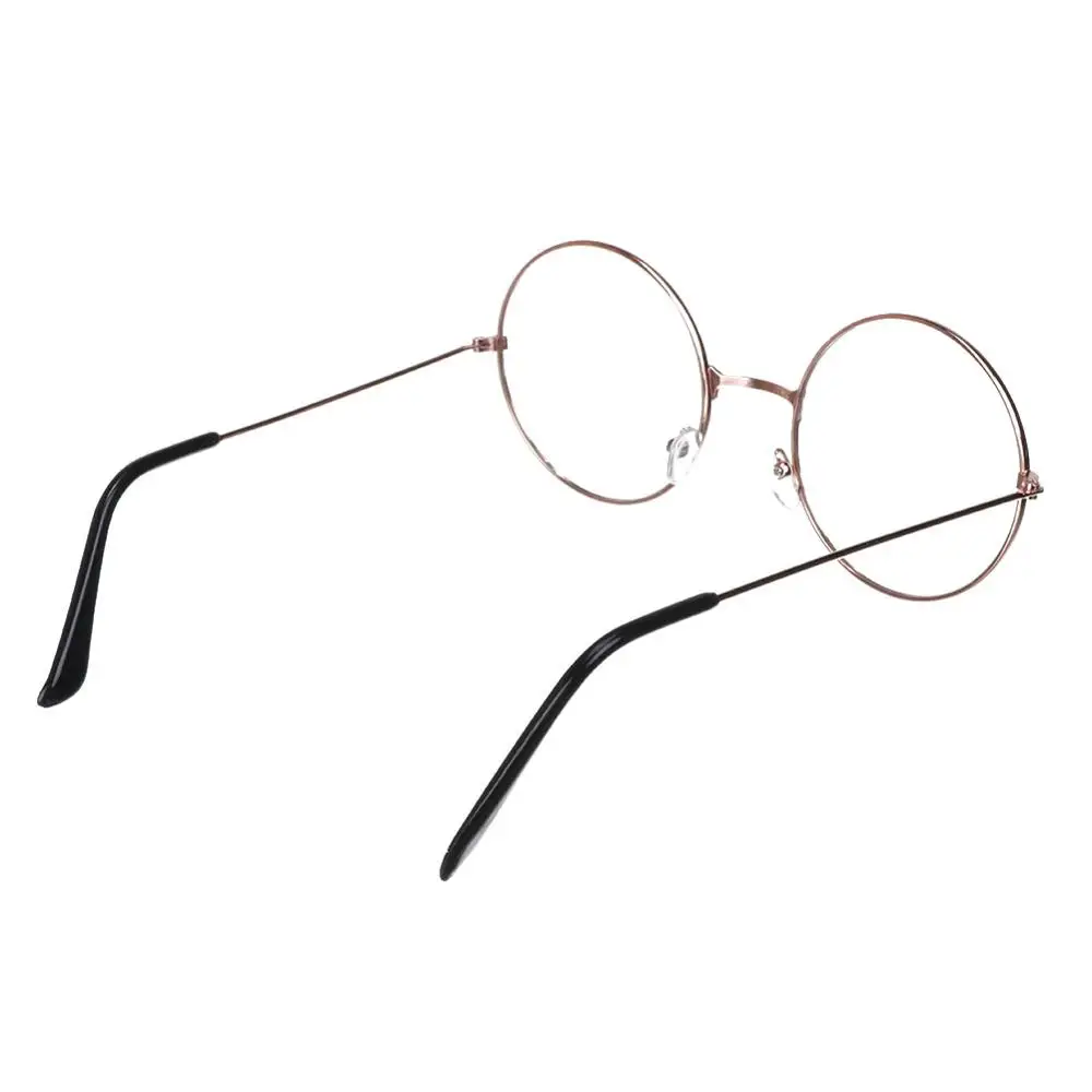 Круглые очки с прозрачными линзами в металлической оправе|Очки для велоспорта| |