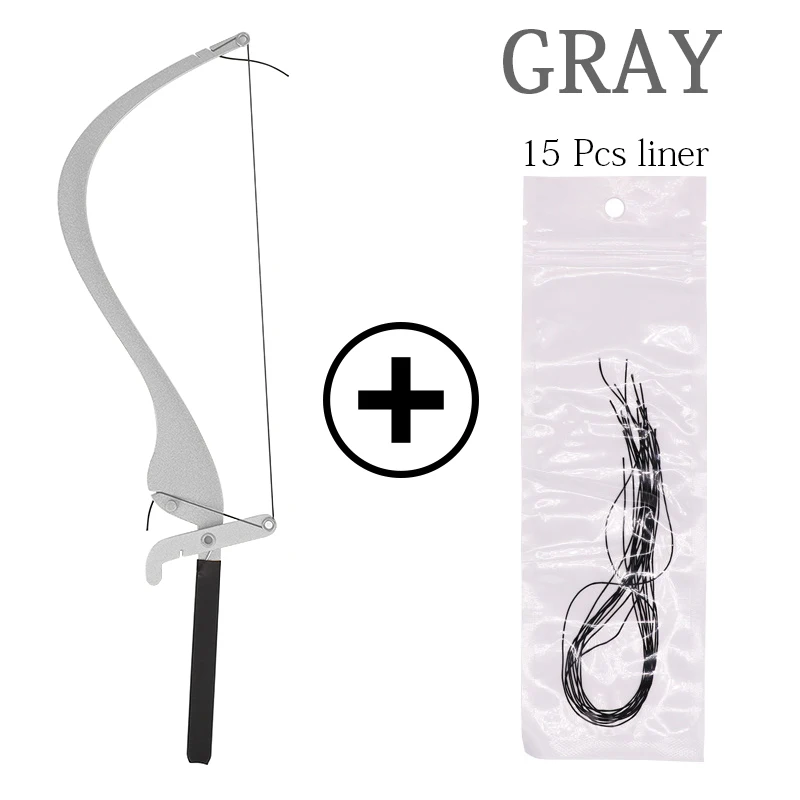 gray Ruler Микроблейдинг маркер линии линейка с 10 шт предварительно сделанная нитка картографирование дизайн бровей измерительный инструмент измерения Перманентный макияж - Цвет: gray Ruler