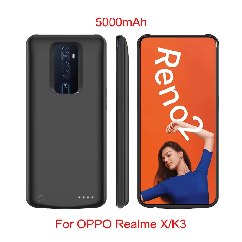 Чехол для зарядного устройства для OPPO Realme 3 Pro X Lite K3 A11X A9 A5 2010 Reno 2 Z универсальный портативный внешний аккумулятор чехол для зарядного устройства - Цвет: OPPO Realme K3
