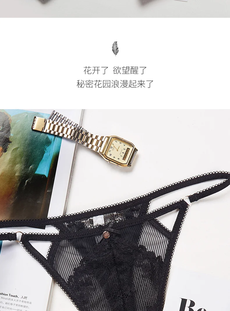 Женское сексуальное Эротическое белье G-string Vrouwen Lace Bloemen Slipje Lage Taille Slips сексуальные прозрачные стильные трусы с Т-образной спинкой