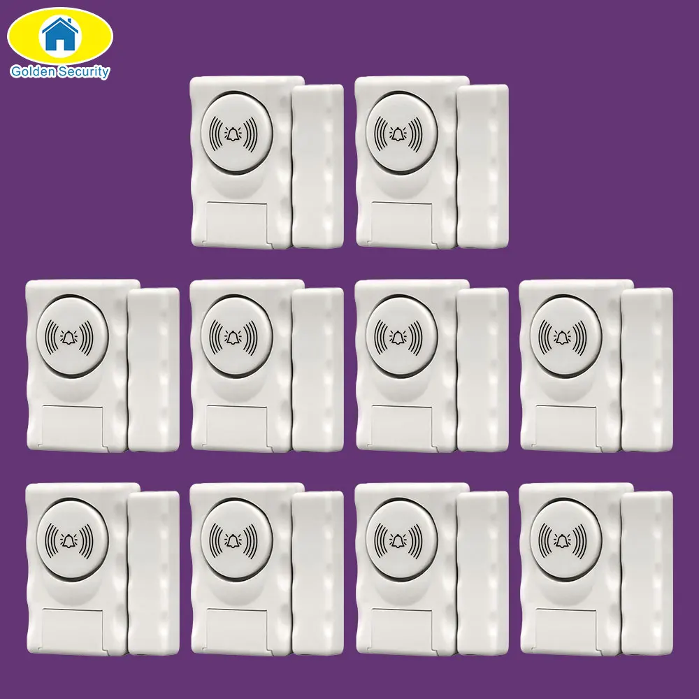 

10pcs/lot Door Window Wireless Burglar Alarm Magnetic Door Sensor Work Alone Home Safety Security System Detectors