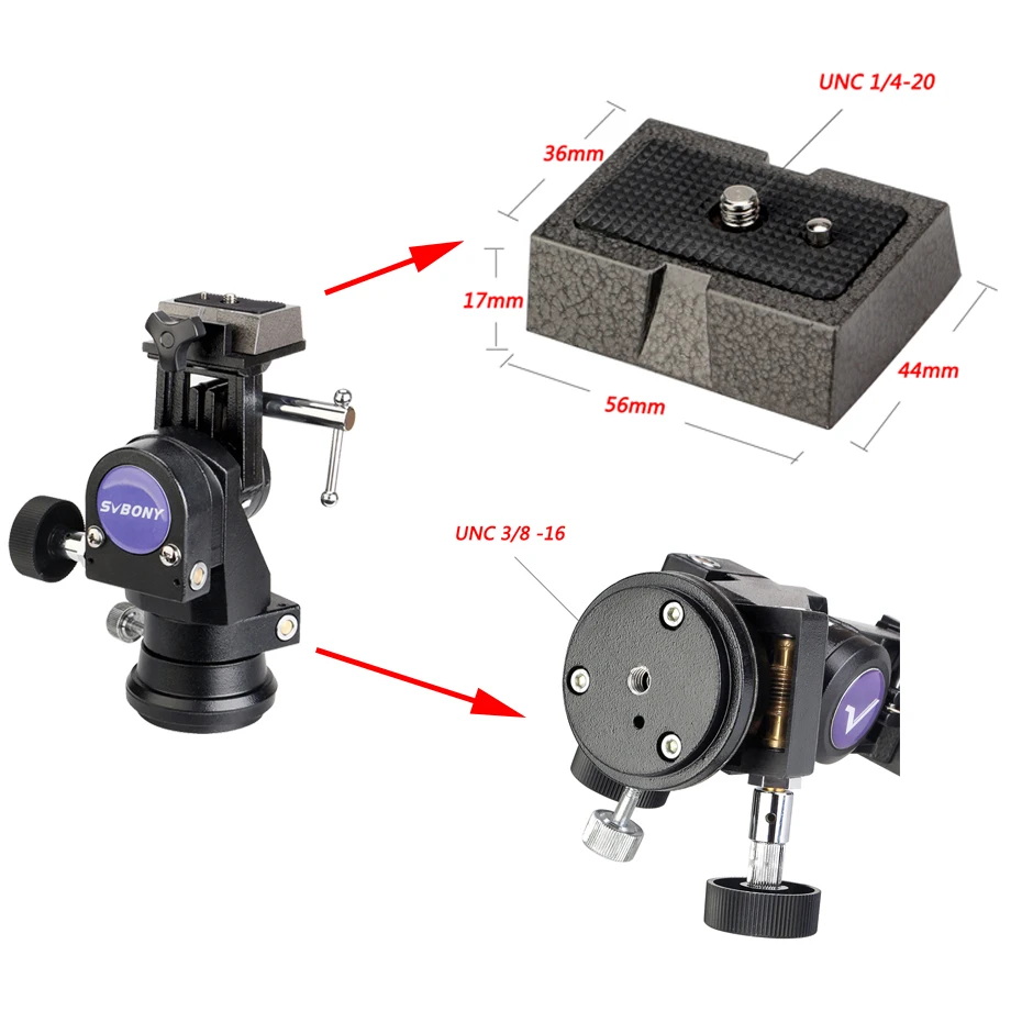 SVBONY SV134 Multi-Purpose Latitude Base, Telescope Accessory, Multi-Purpose AzimuthLatitude adjustment lock for Telescope Spot