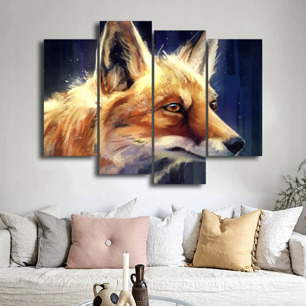

Fox Natural Animals Canvas Painting Calligraphy Posters Prints Home Decorative Wall Pictures Art For Living Room No Frame