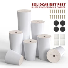 

6-20cm 100% Solid Wood Furniture Legs Sofa Legs Replacement,White Modern Style Couch Legs for Chair, Dresser Or Home DIY