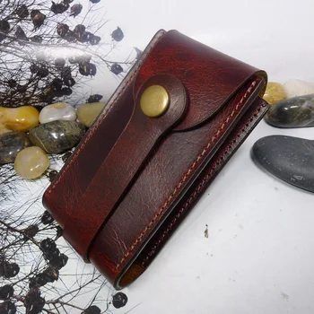 

blongk Genuine Leather Car Key Case Drawstring Key Organizer Large Capacity House Key Bag Key Pocket on waist Men Women BC-TY