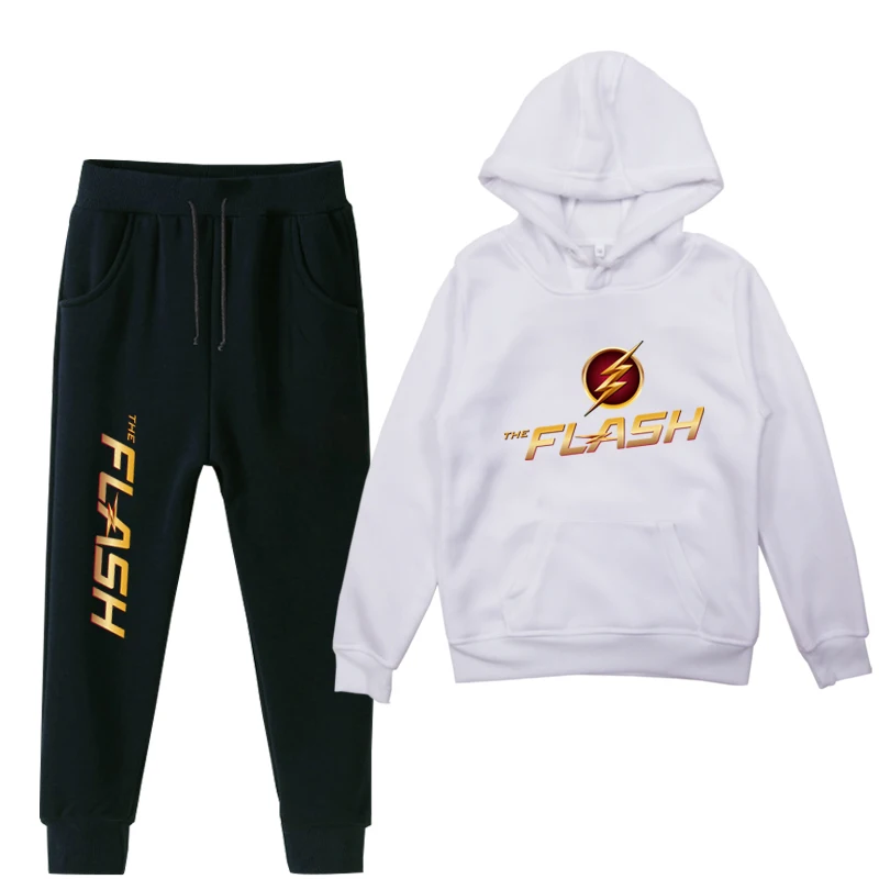 Flash 2 шт./компл. плюс бархатный свитер с капюшоном спортивный костюм штаны-шаровары для мальчиков; брюки для мальчиков Толстовки с капюшоном для девочек брюки унисекс Повседневное Зимний спортивный костюм костюмы с футболкой для От 2 до 14 лет - Цвет: 007