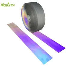 50 мм* 15 м радужные ночные радужные Светоотражающие модные яркие TC ткани для обуви вакуумные пакеты для одежды материал