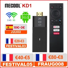 Глобальный Mecool KD1 Smart TV Stick Amlogic S905Y2 ТВ приставка Android 10, 2 Гб оперативной памяти, 16 Гб встроенной памяти, Google Сертифицированный 1080P 4K 2,4G & 5G Wi-Fi, Bluetooth, ТВ-тюнер-приемник