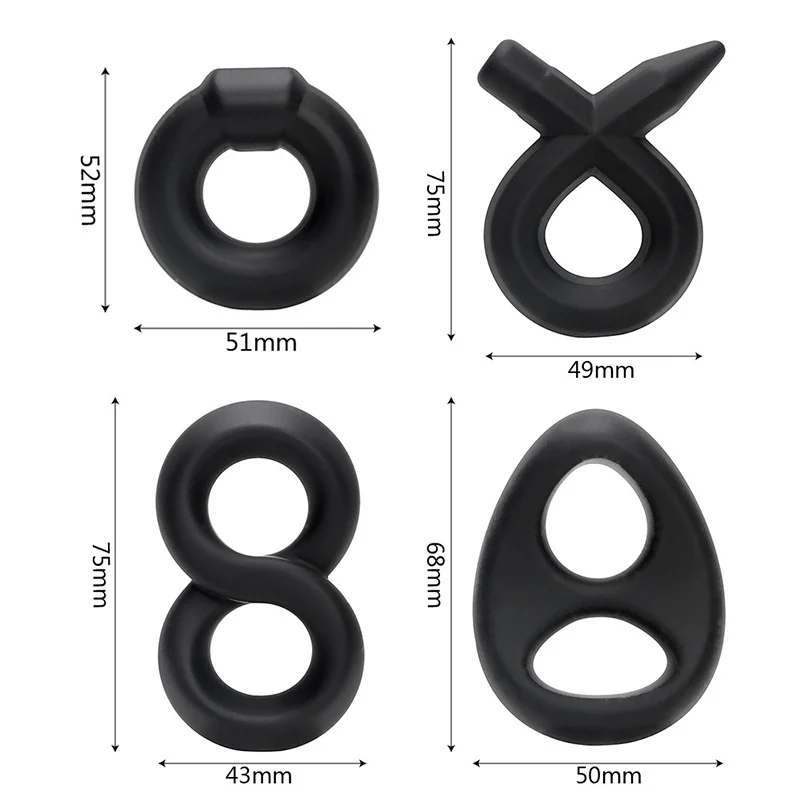 Cock Ring Penis Delay Ejaculation Cockring Sex Toys For Men Dick Erection Liquid Silicone Durable Stretcher Enlargement |