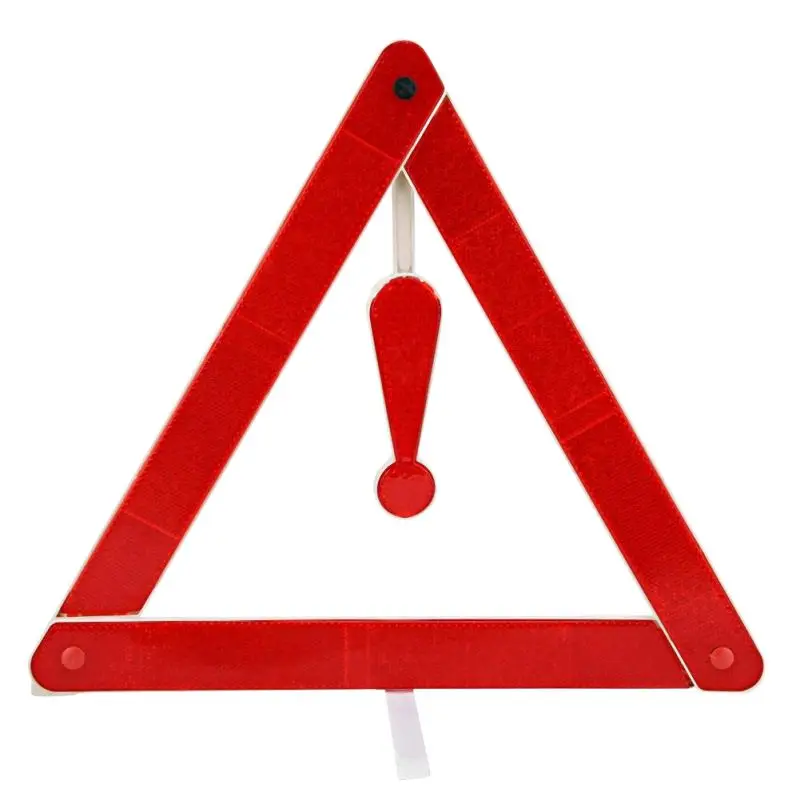 Прямая поставка Car аварийно-Предупреждение Треугольники красный отражающий угрозы безопасности автомобиля штатива в сложенном виде Знак Стоп отражатель - Цвет: Красный