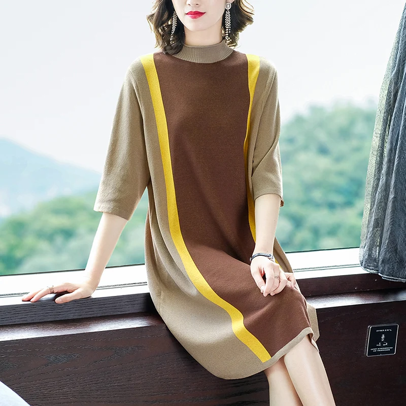 Корейский Повседневный свободный свитер женское Новое весенне-осеннее вязаное